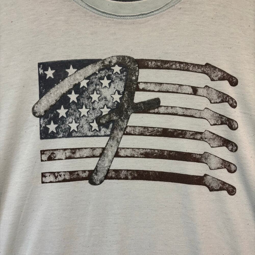 Fender Lucky Brand XXL Graphic USA Guitar Flag Tee Soft Distressed Lightweight